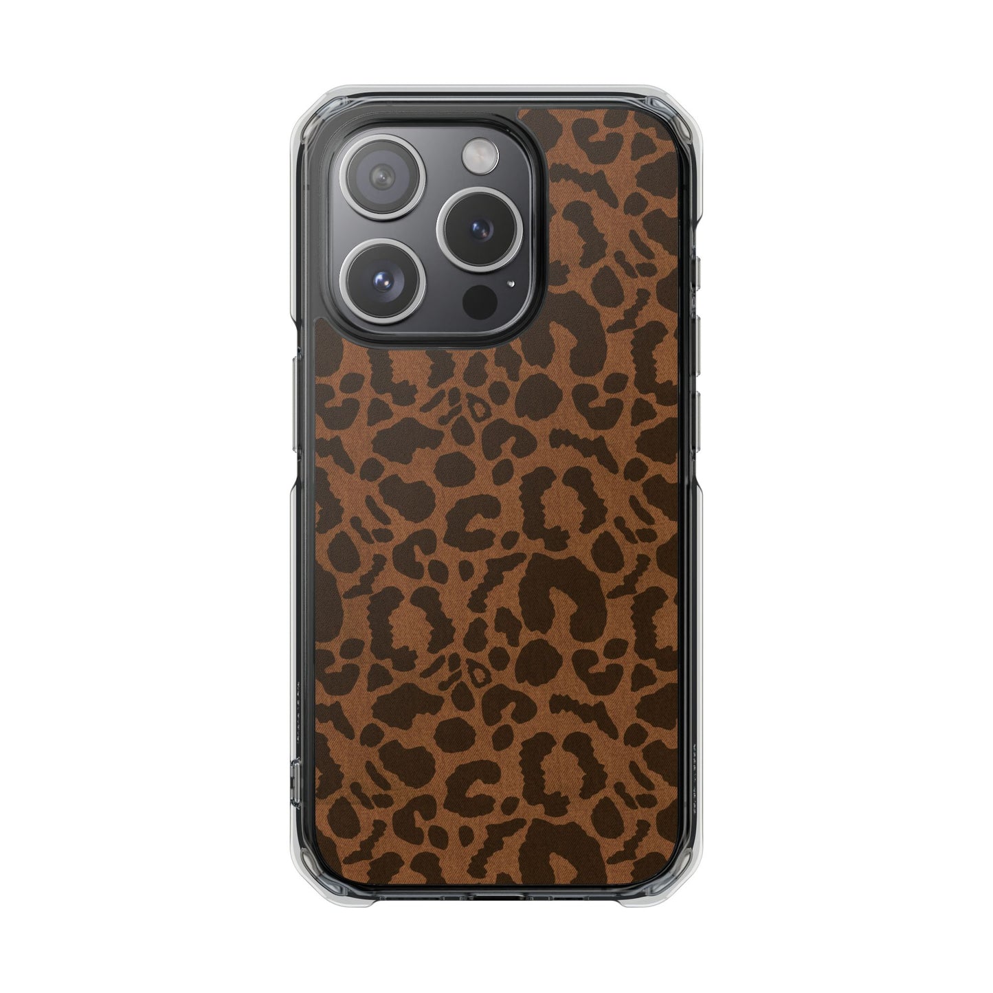 Cheetah Denim Magnetic Clear Impact Case