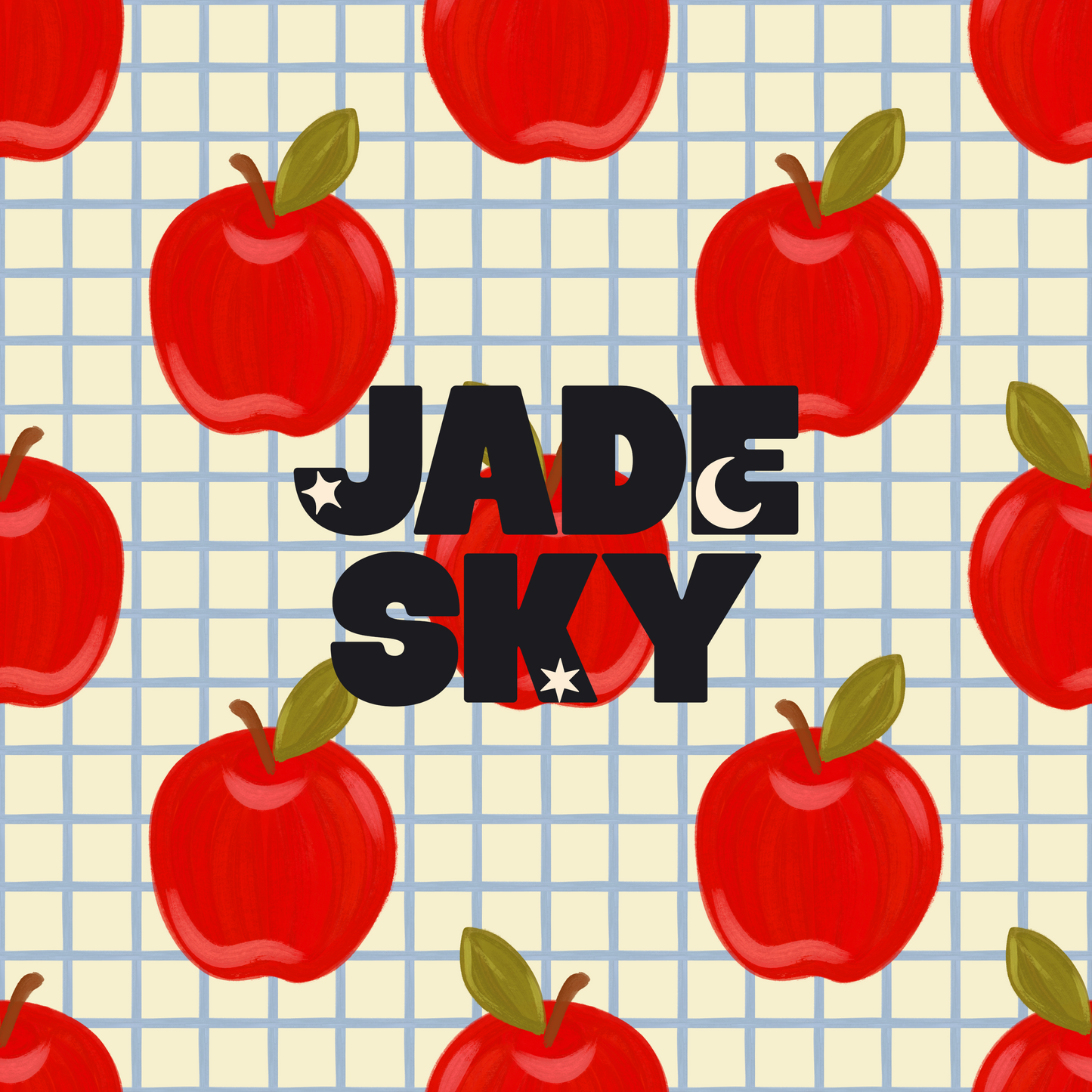 School Apples Blue