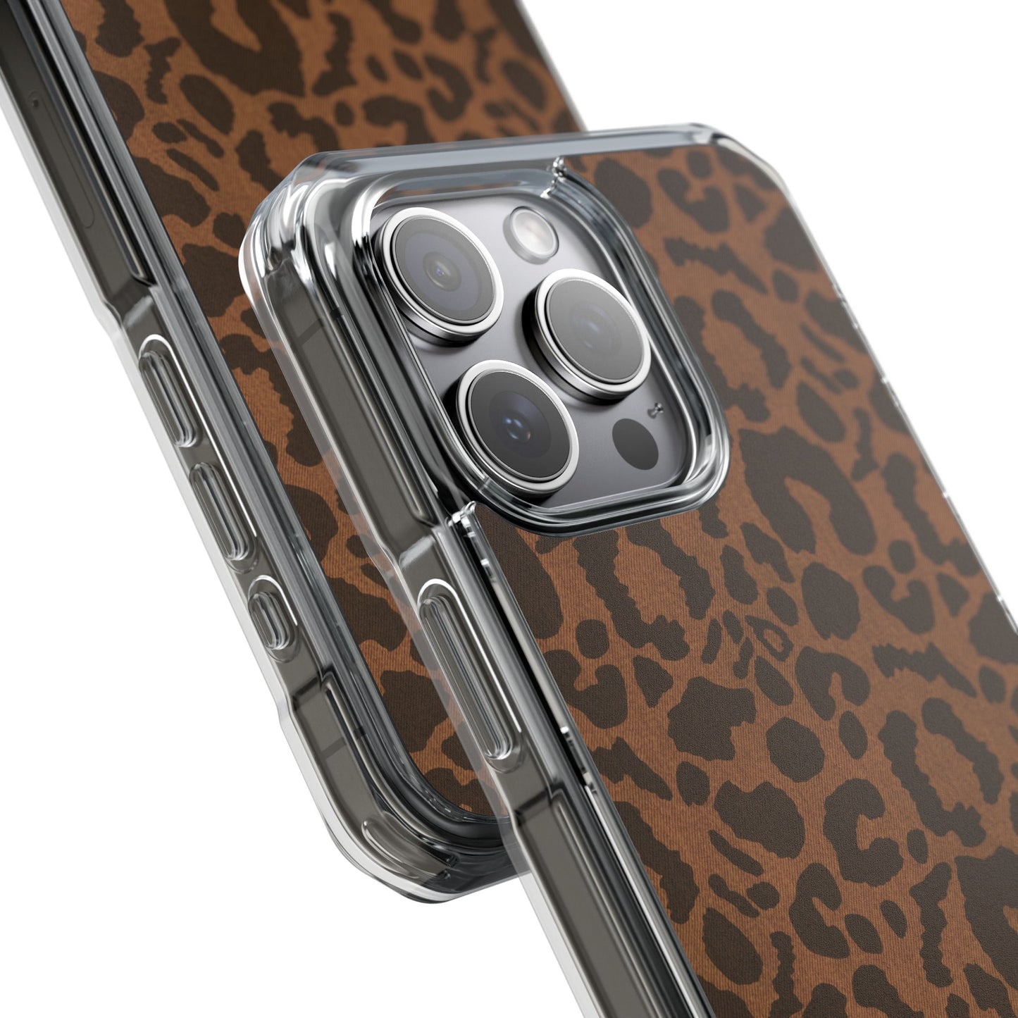 Cheetah Denim Magnetic Clear Impact Case