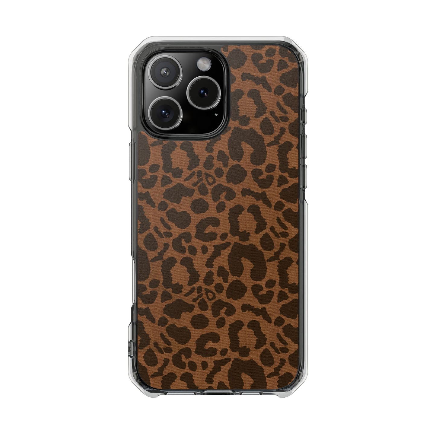 Cheetah Denim Magnetic Clear Impact Case