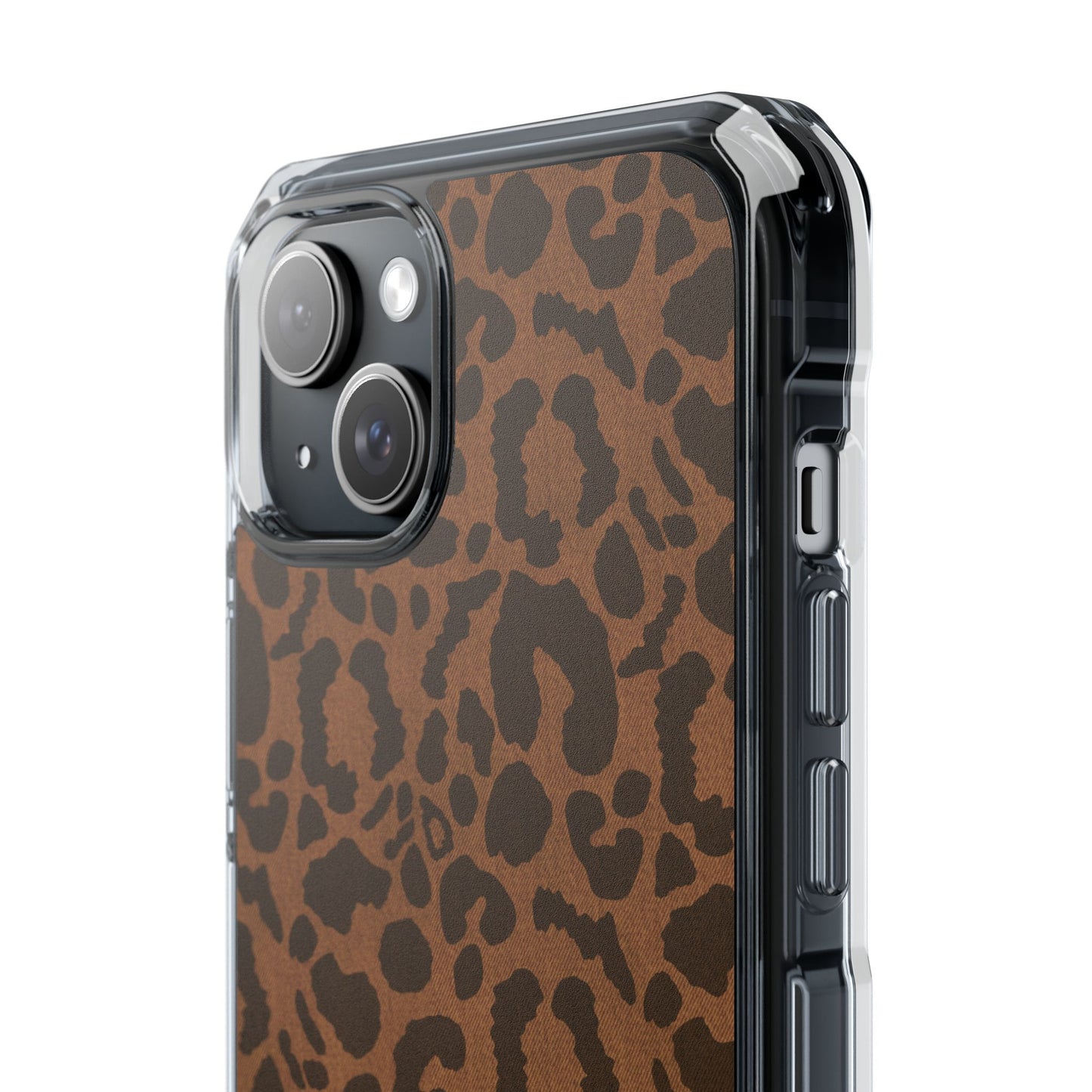 Cheetah Denim Magnetic Clear Impact Case