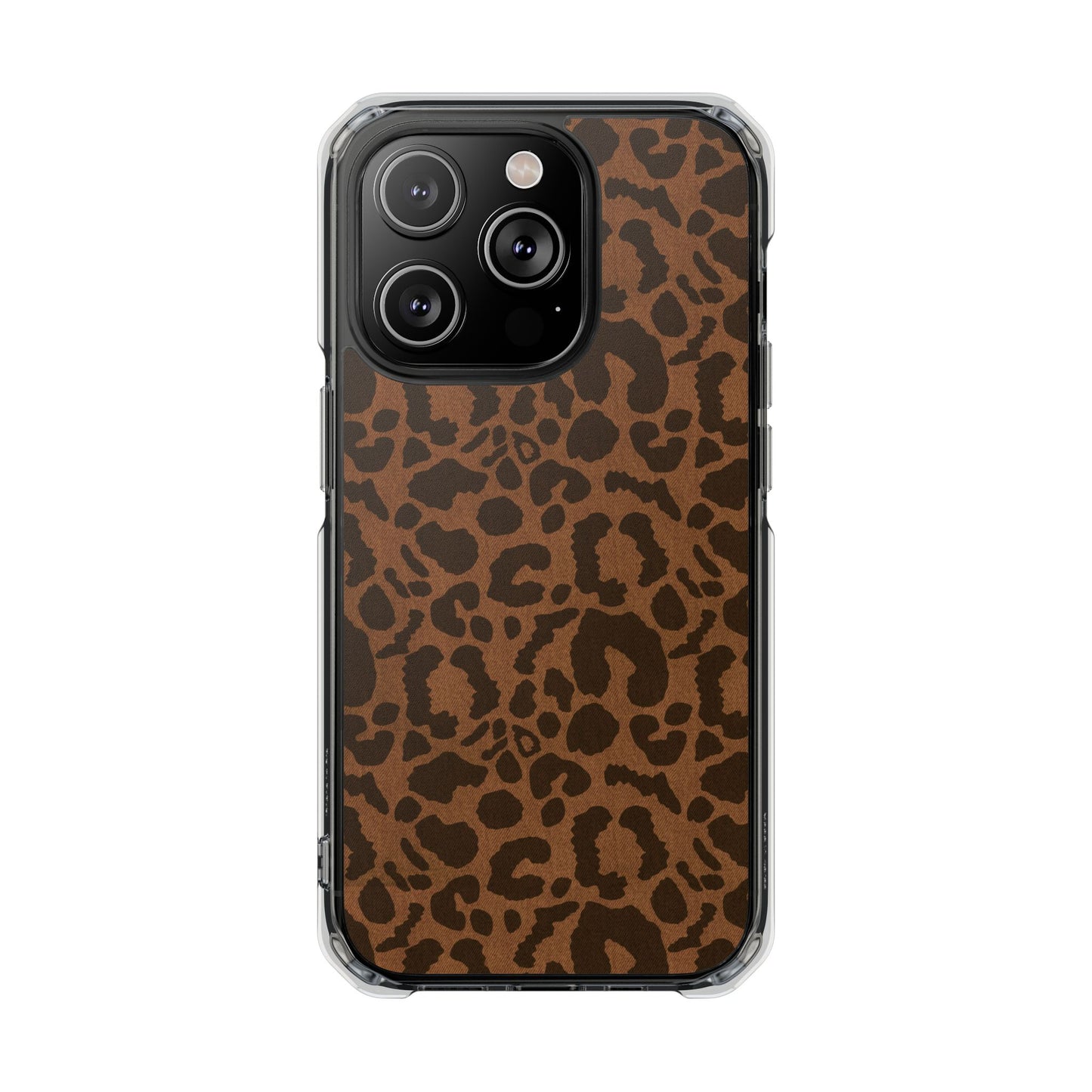 Cheetah Denim Magnetic Clear Impact Case