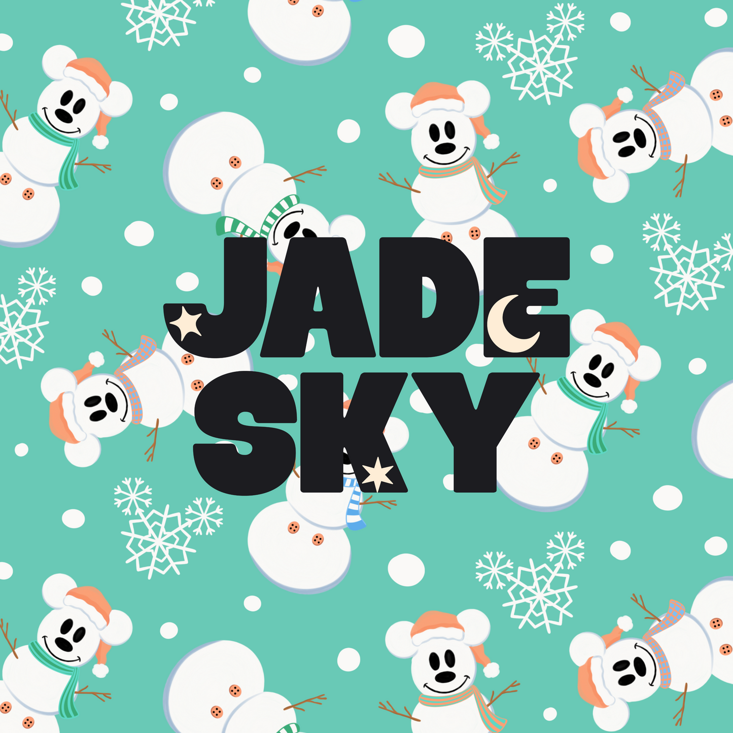 Mouse Snowman Teal