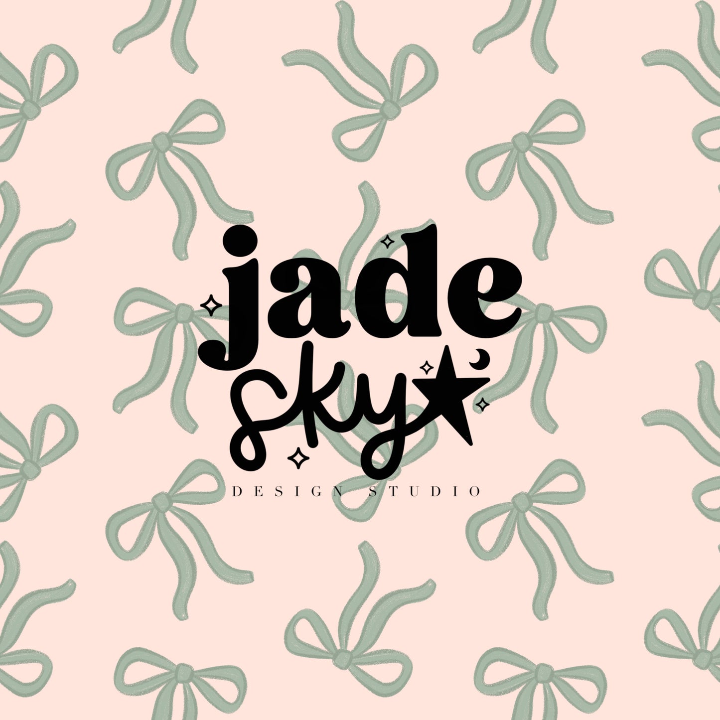 Green bows + polka dots + stripes
