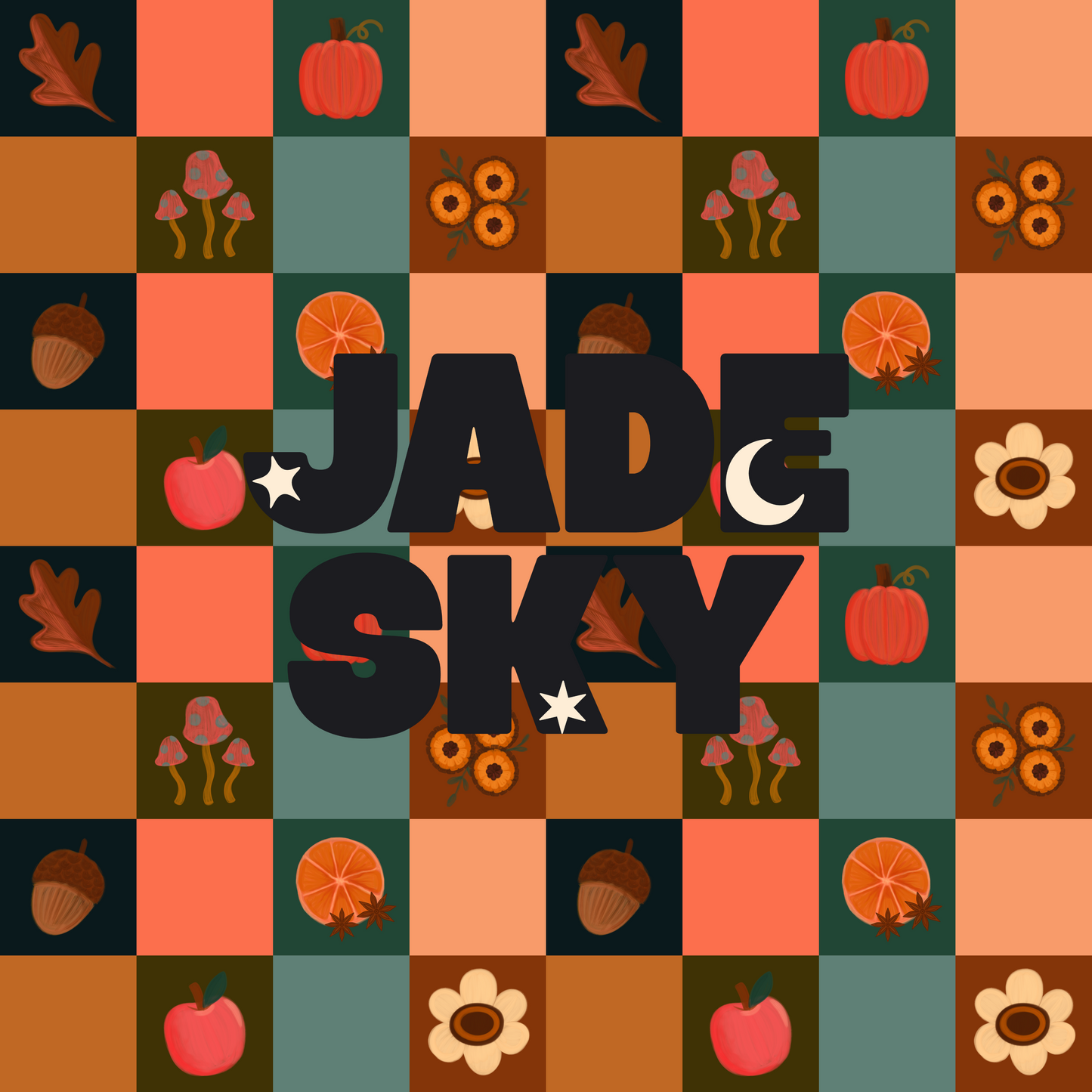 Fall Motif Checkered