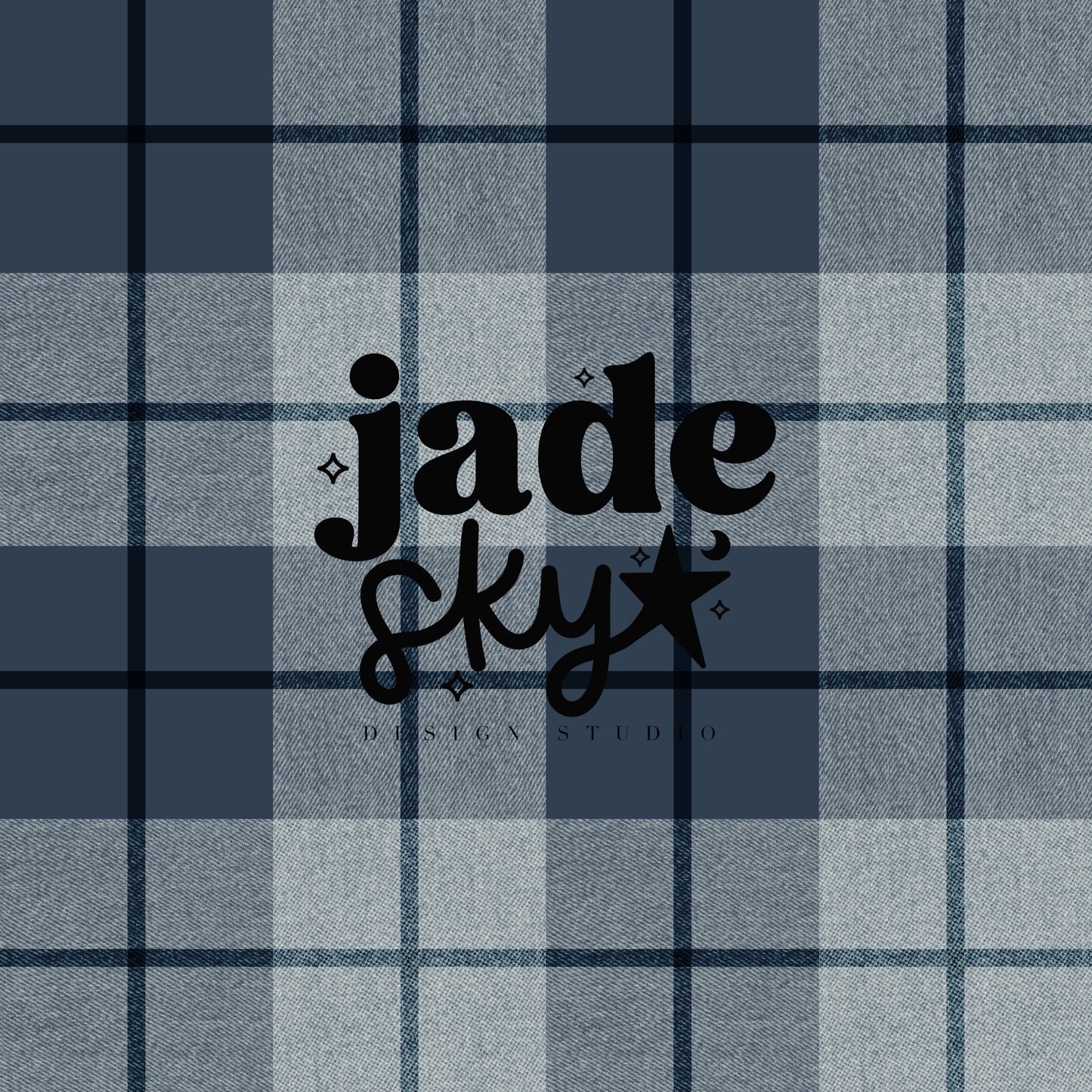 Denim Plaid seamless pattern