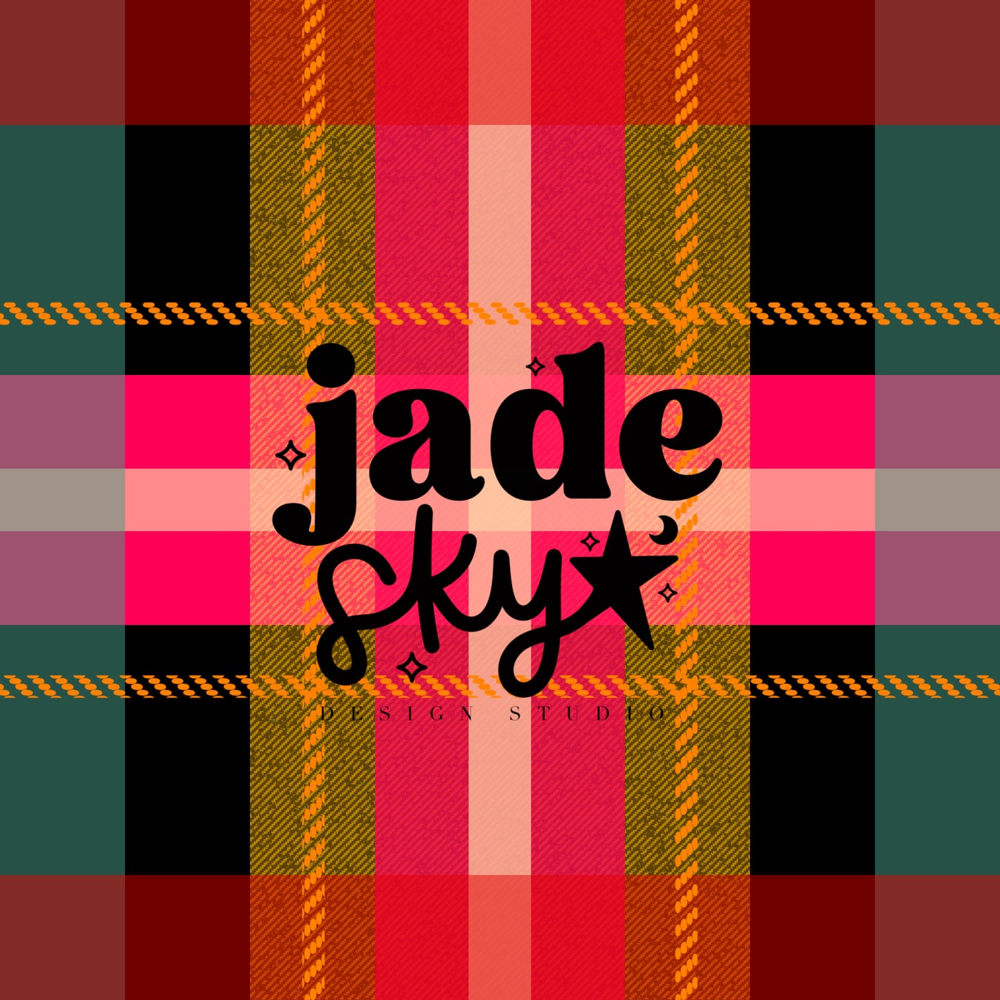 Colorful Christmas flannel (black)