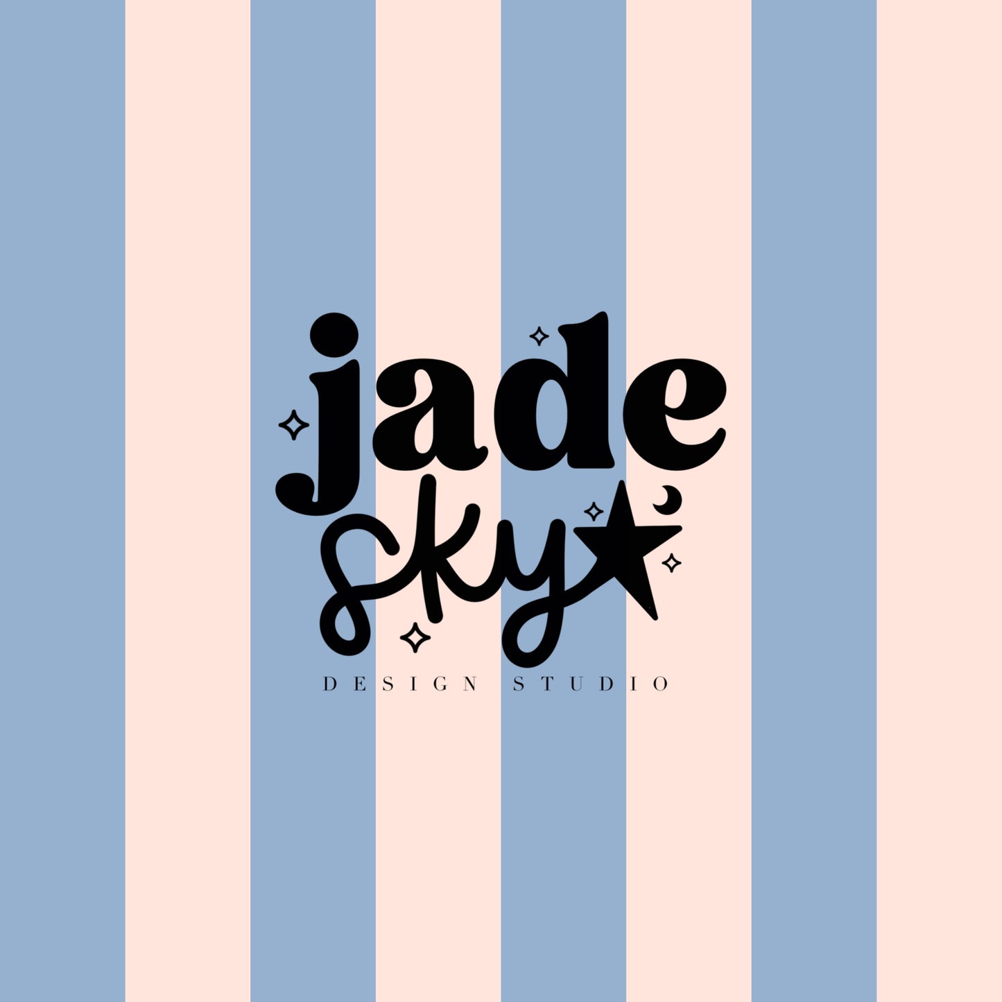Blue bows + polka dots + stripes
