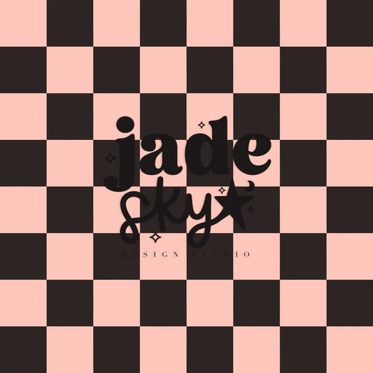 Coquette Pumpkin Frames checkered coordinate