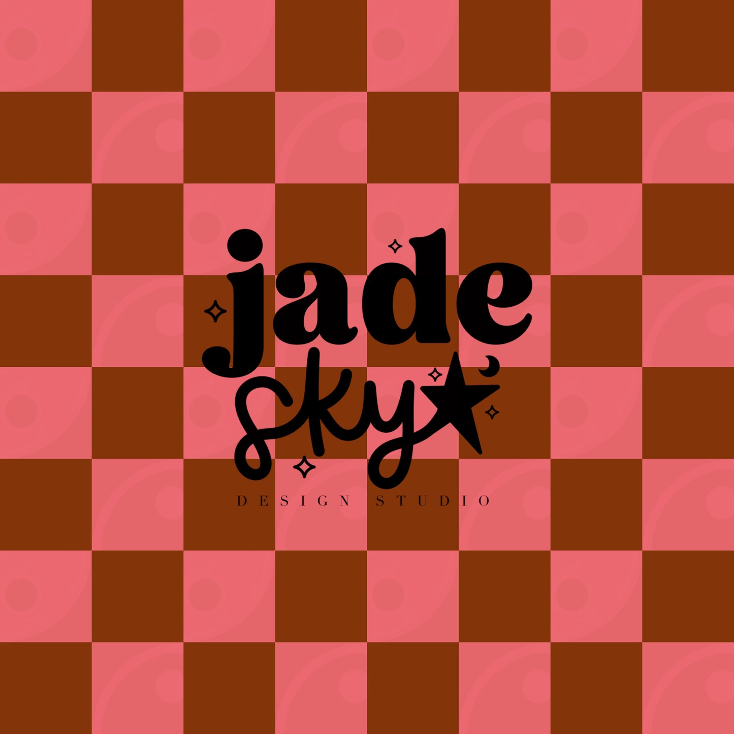 Cinnamon/Salmon Checkered + Yin yang Duo