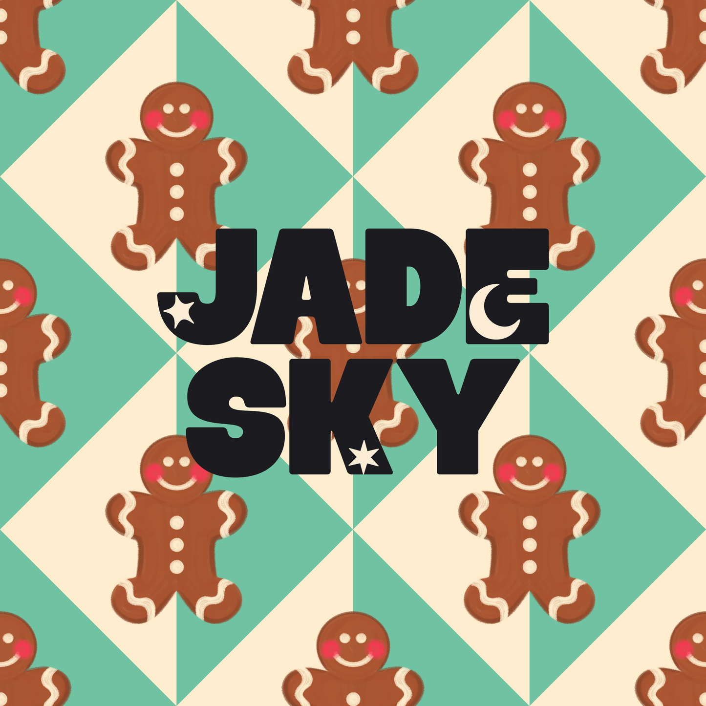 Holly Jolly Gingerbread Blue