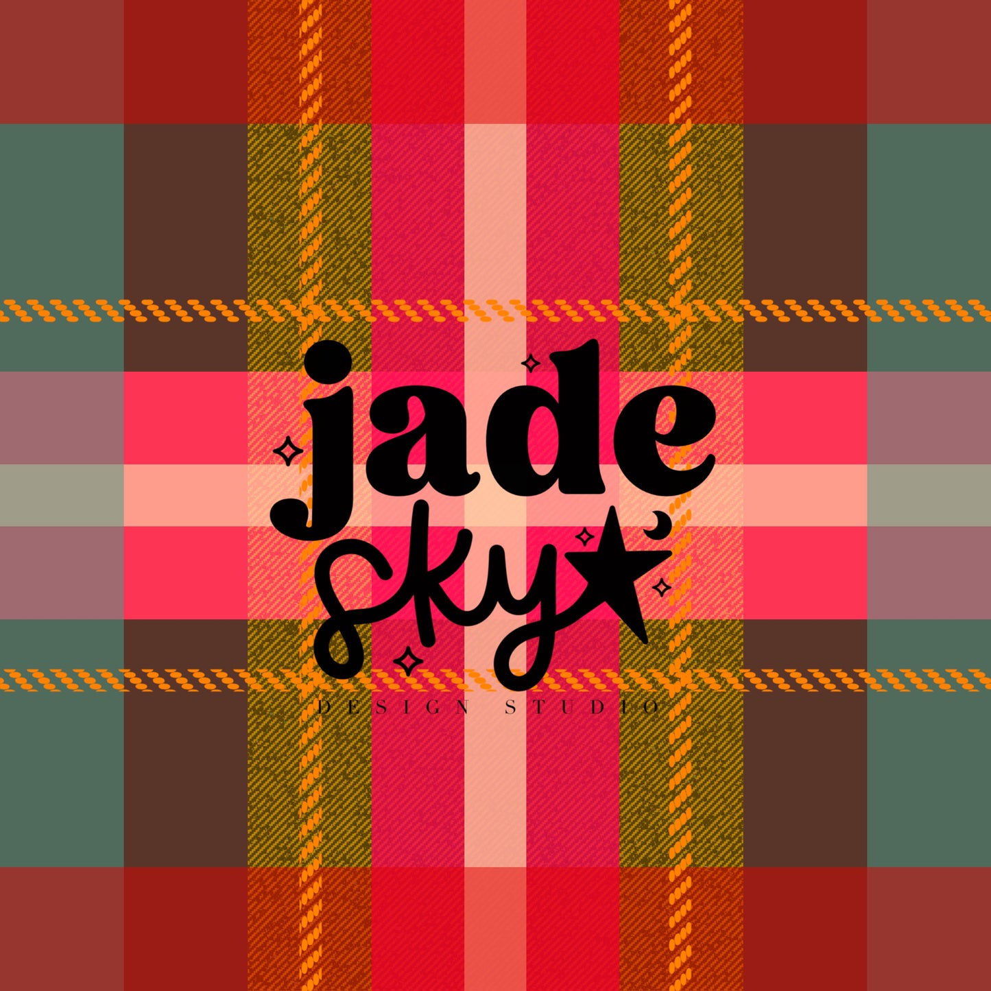 Colorful Christmas flannel (brown)