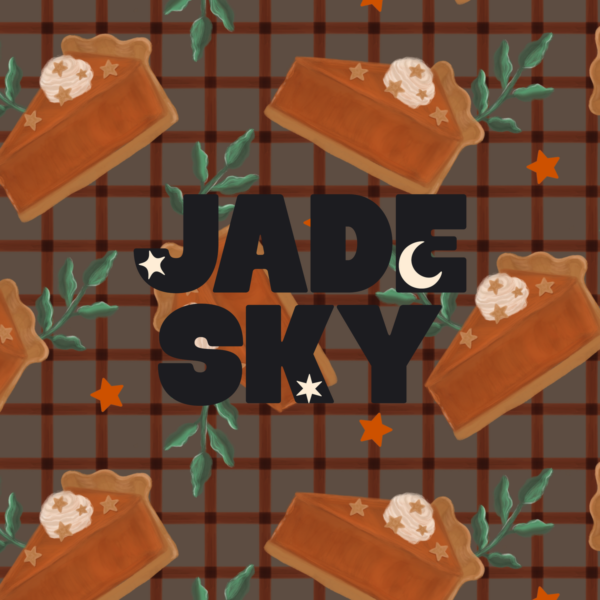 Pumpkin Pie Grey Plaid
