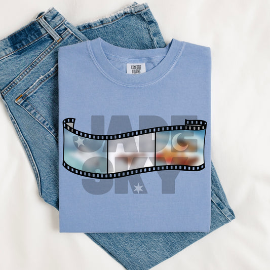 Winter animals film strips PNG