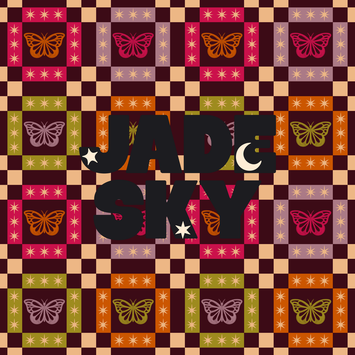 Butterfly Checkered Patchwork