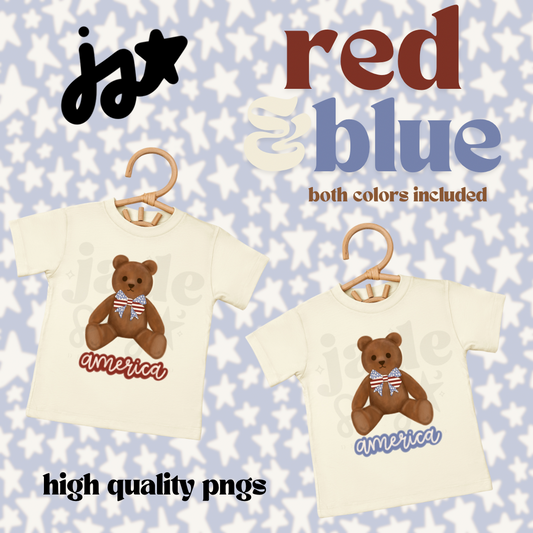 America Bear PNG