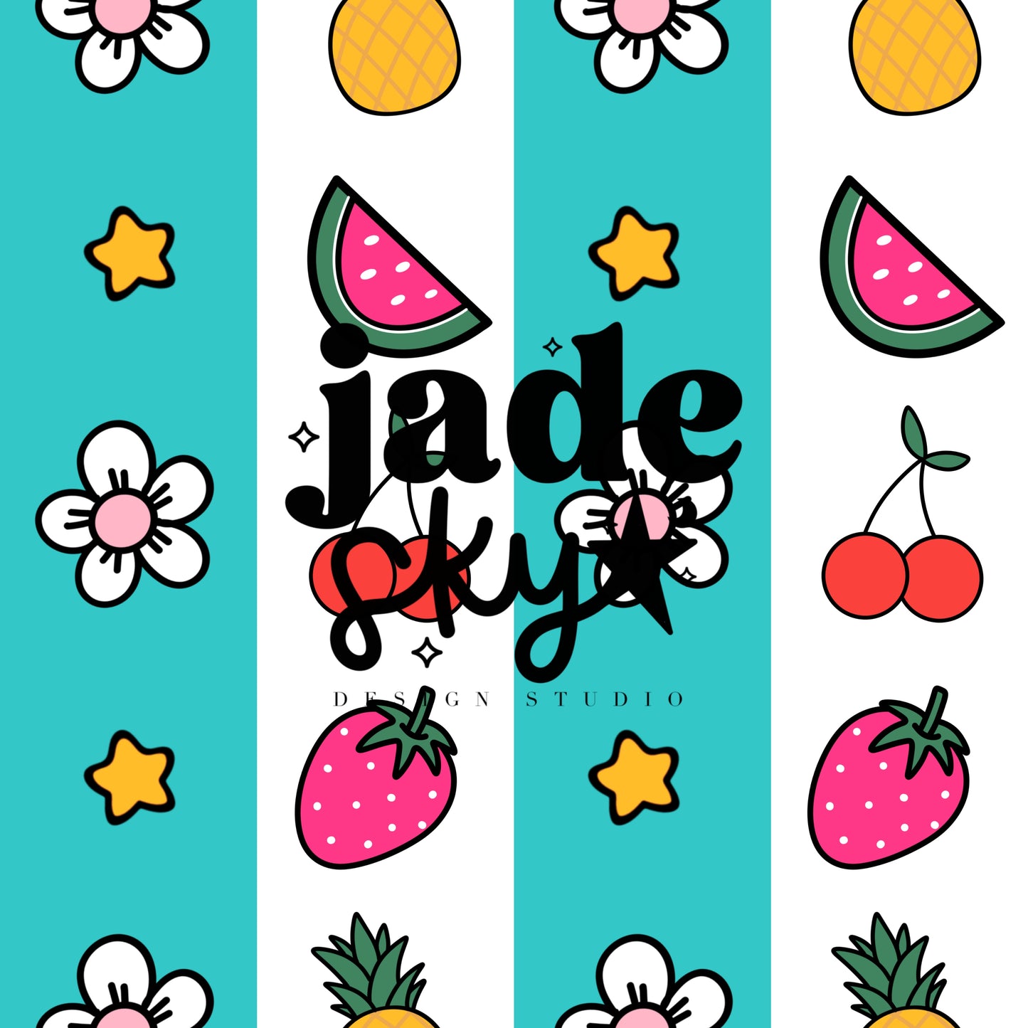 Cute Kitty Fruit Stripes