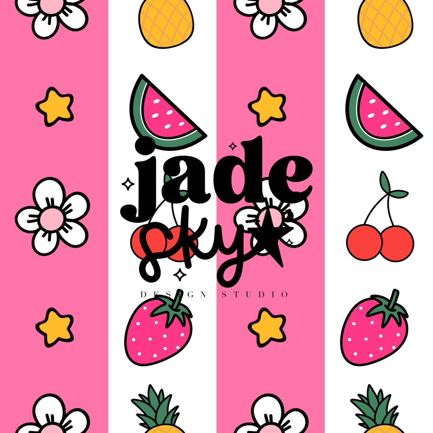 Cute Kitty Fruit Stripes