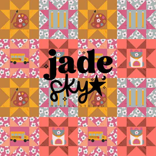 Back to School Quilt Seamless