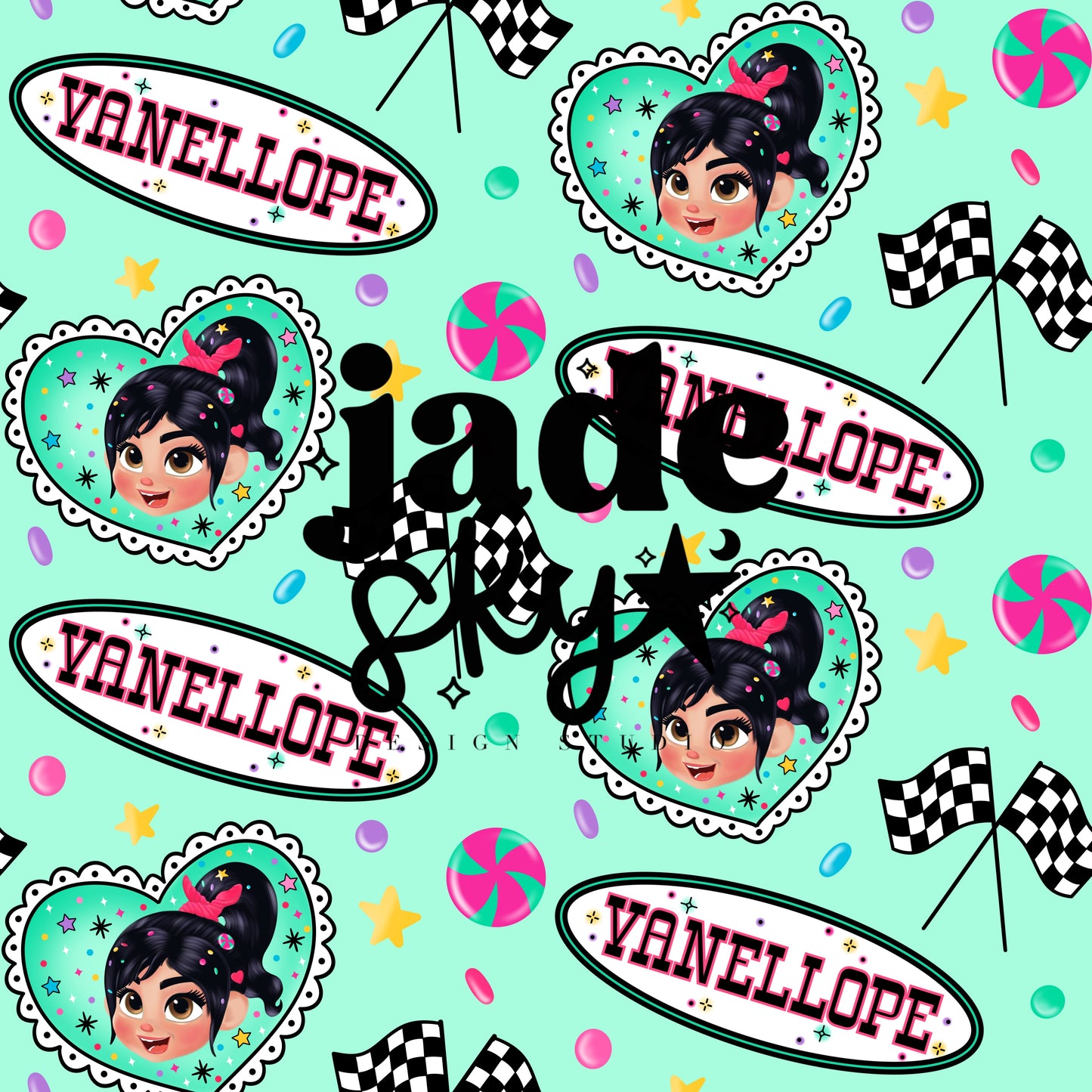 Glitch Princess + checkered coordinate