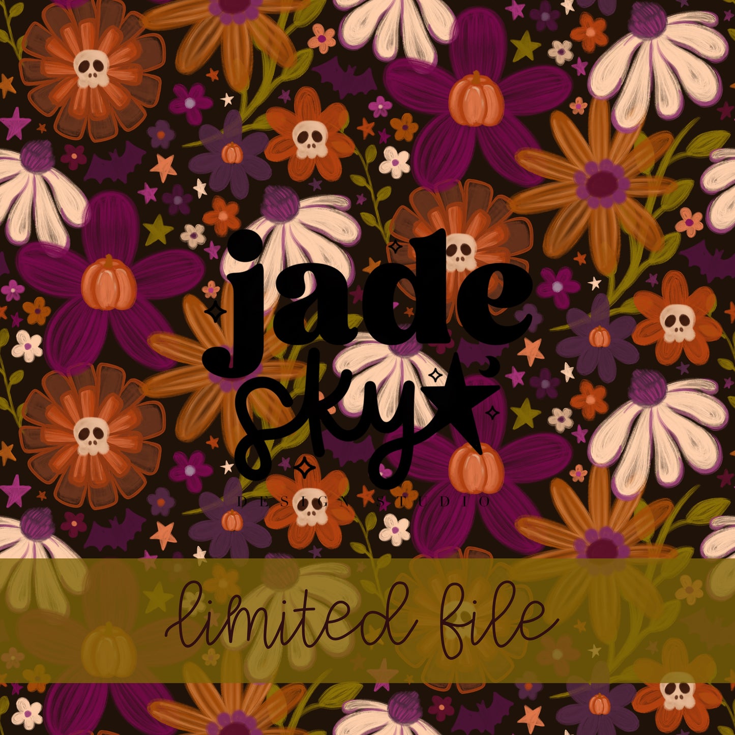 Halloween floral + stripes (limited)