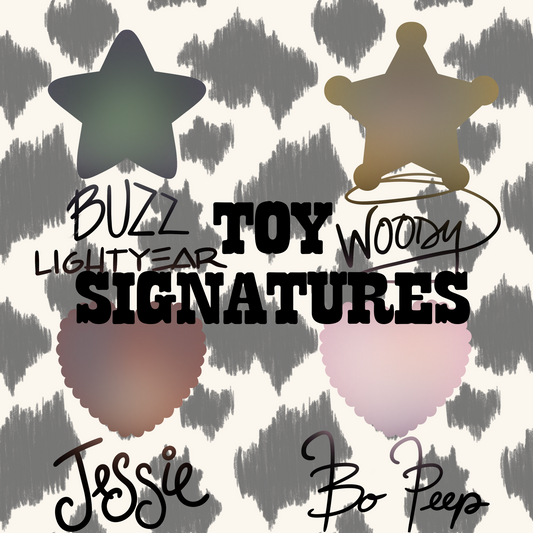 Toy Signatures PNG BUNDLE OF 4