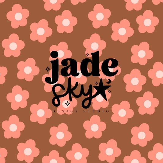 Cutesy floral (peachy/brown)