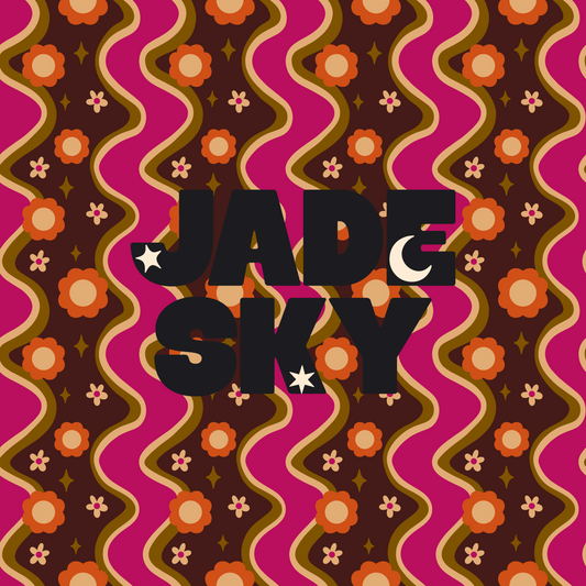 Retro Autumn wavy floral