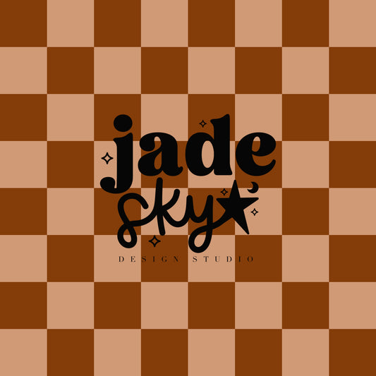 Caramel Checkered Seamless Pattern