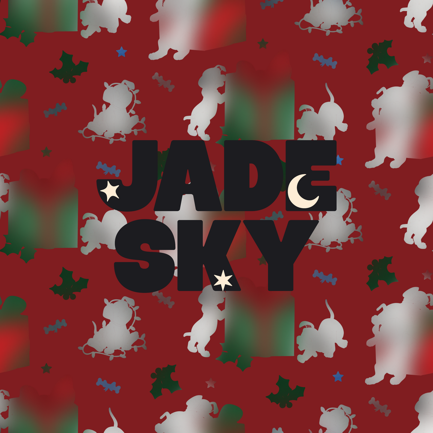 Dalmatian Christmas Red