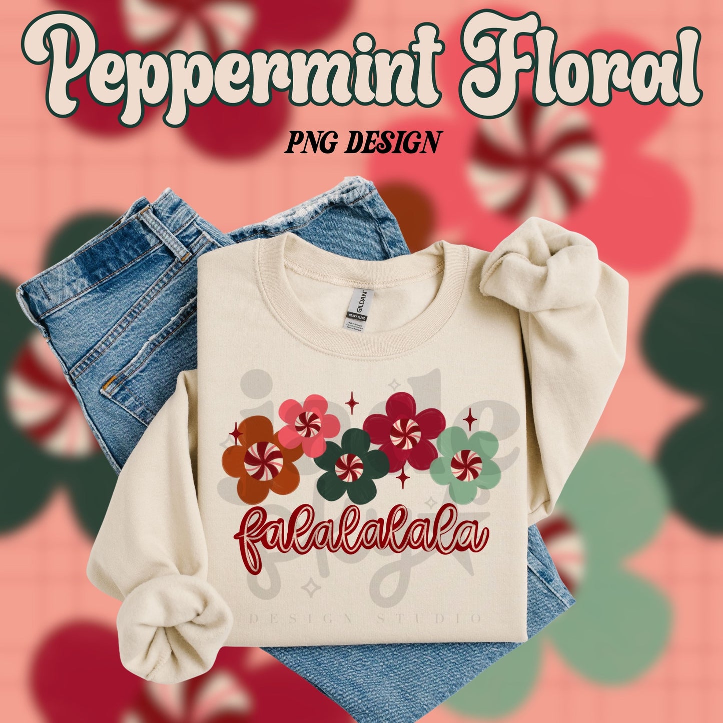 Peppermint Floral PNG