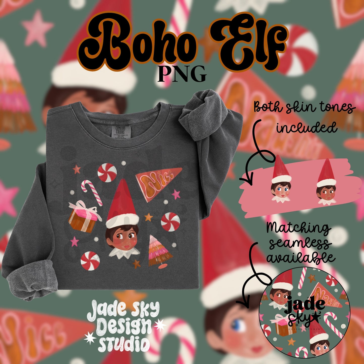 Boho Elf PNG (both skin tones included)