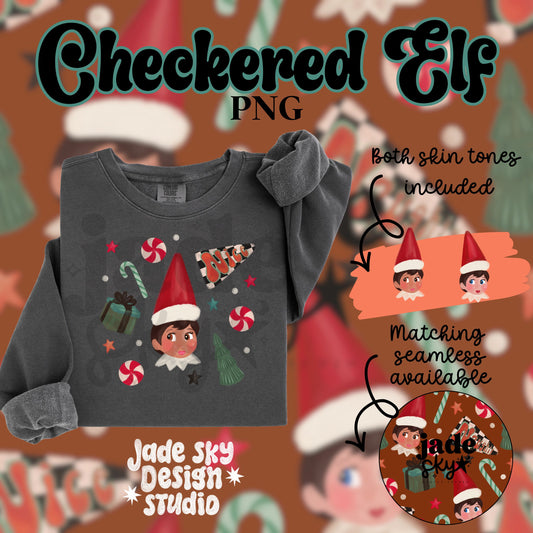 Checkered Elf PNG (both skin tones included)
