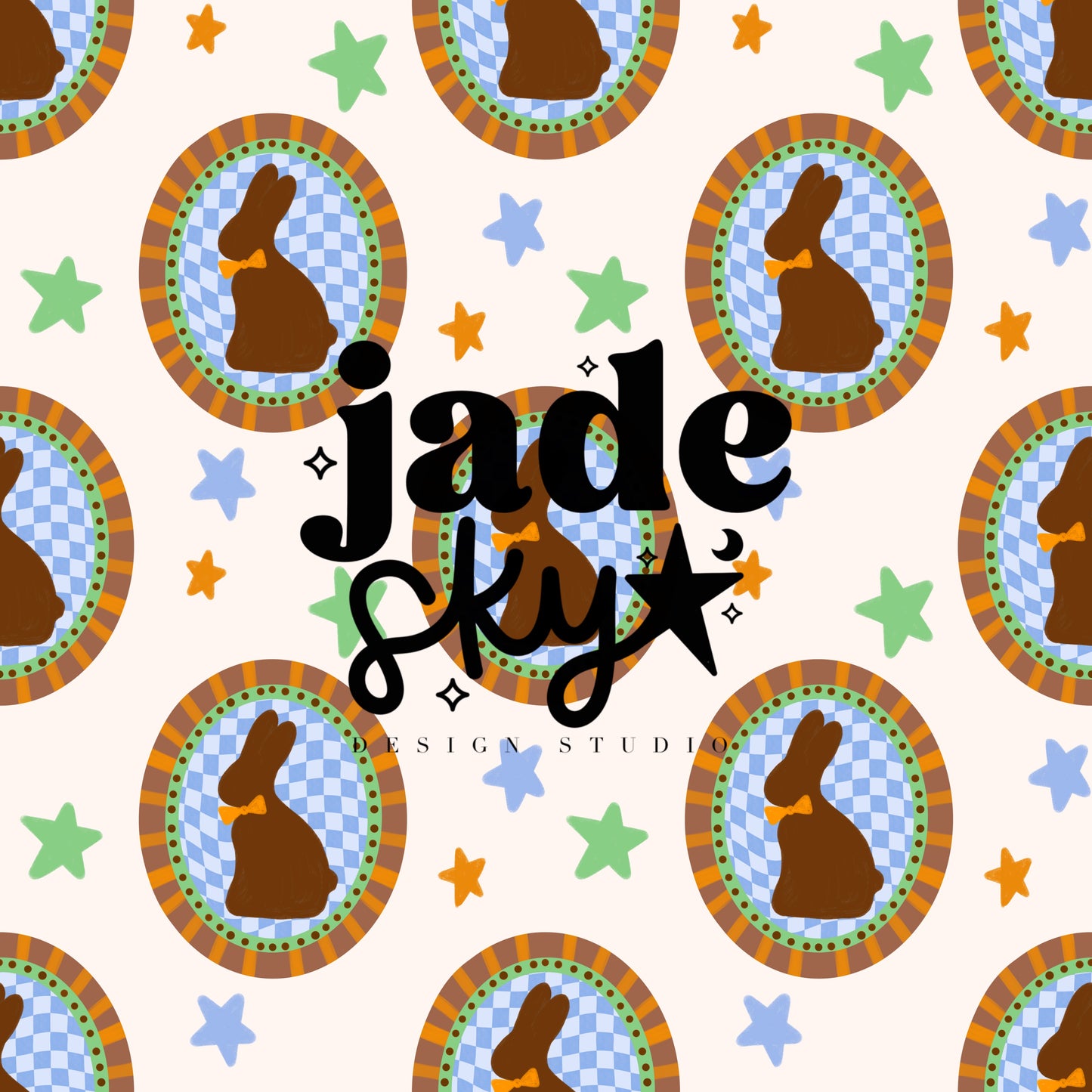 Chocolate Bunny frames blue
