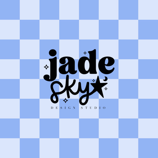 Chocolate Bunny frames blue checkered coordinate