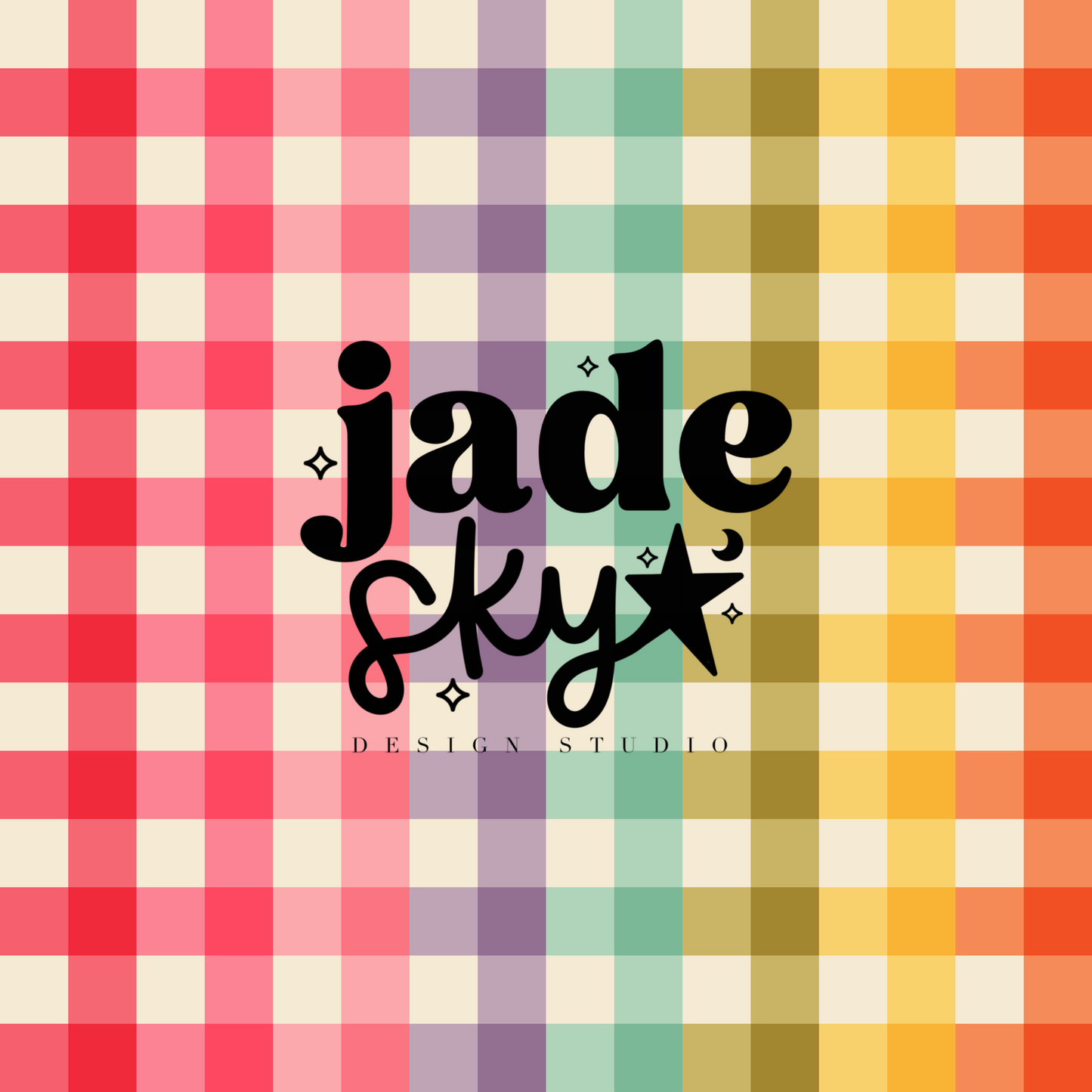 Spring Forest Rainbow Gingham