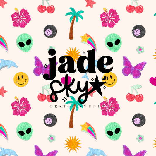 Glitter Sticker Sheet (light)