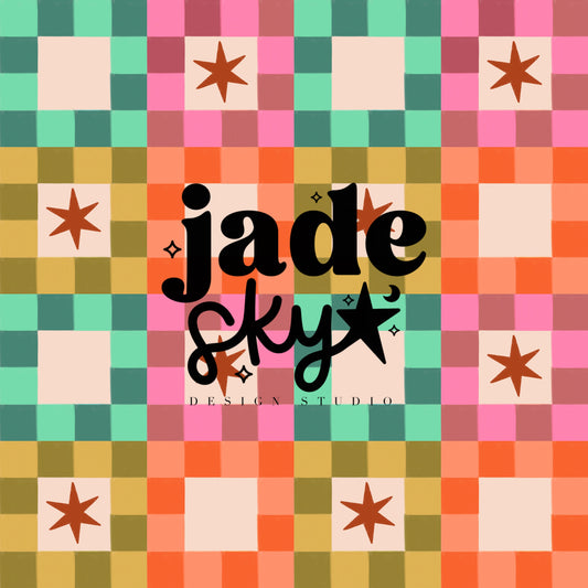 Painted Checkered Stars