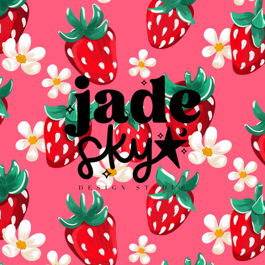 Painted Strawberries Pink