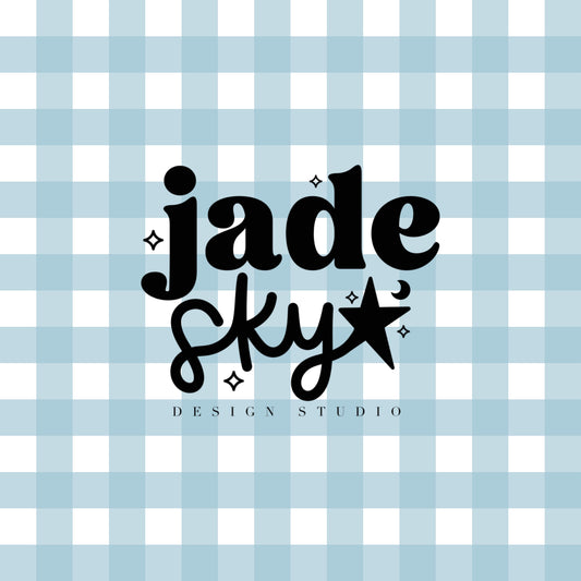 Painted Strawberries Blue Gingham Coord