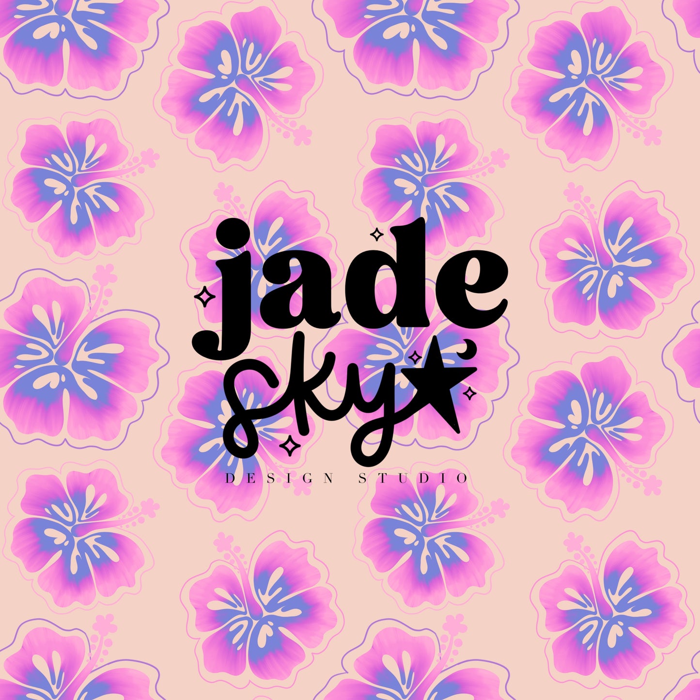 Hibiscus floral (purple)
