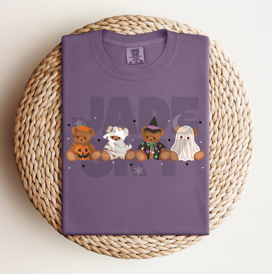 Halloween Teddies PNG  (horizontal design)